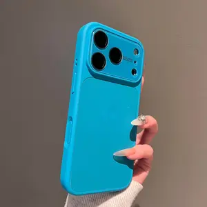 Full-coverage silicone phone case, compatible with Apple iPhone 17, 16, 15, 14, and 13 series models; shock-resistant and dustproof