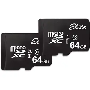 Elite 64GB microSDXC 2-Pack MicroSD Memory Card with Adapter for -,  Cam