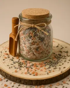 Nardus Hēmera Bath Soak – 100% Natural Himalayan Pink Salt, Dead Sea Minerals & Lavender Bath Salts (5.6 oz / 160 g)