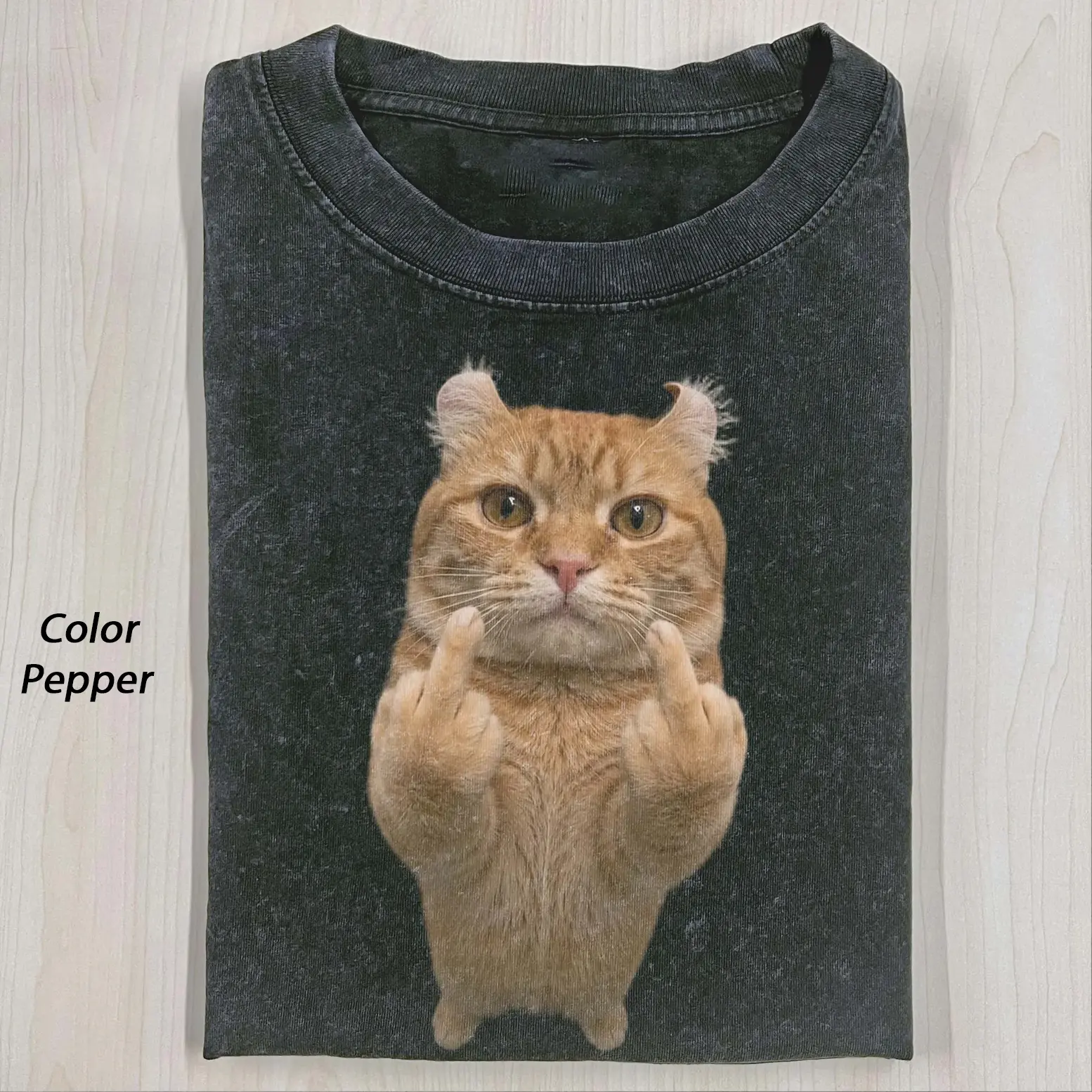 Funny Orange Cat Meme Shirt, Chaos Cat Graphic Tee, Ginger Cat Lover Gift, Viral Cat Meme T-Shirt, Unisex Graphic Tee Womenswear Top Cotton