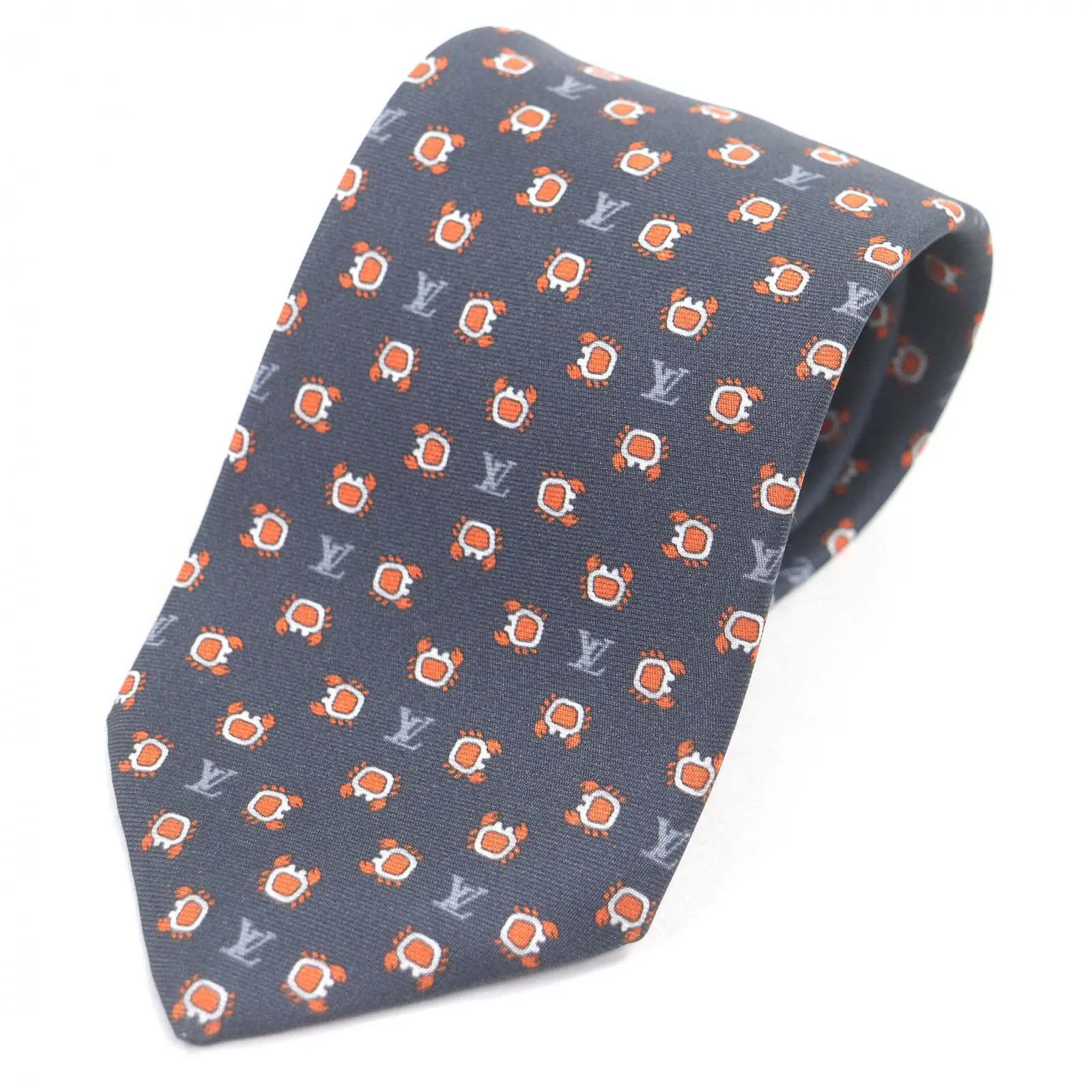 Pre-owned Louis Vuitton Silk Small Leather Goods Cravate Monogram Club Tie