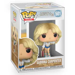 Funko POP Rocks - Sabrina Carpenter in Manchild Vinyl Figure with Epic Collectibles Premium Box Protector Included