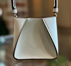 Pre-owned stella mccartney nappa leather mini bags White Eco Alter Nappa Perforated Logo Micro Crossbody Bag