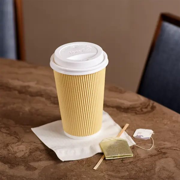 [1,000 ct] 10-24 oz Paper Coffee Cup Lids | 90 mm | White