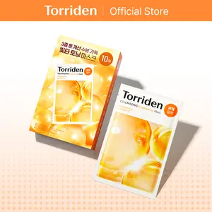 [Torriden Official] CELLMAZING Vita C Sheet Mask (10 sheets) | Radiance-Boosting Sheet Mask for Hydrating, Nourishing Skin with 5D Vitamin C