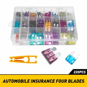 220pcs MINI Blade Fuse Assortment Auto Car Motorcycle SUV FUSES Kit APM ATM US