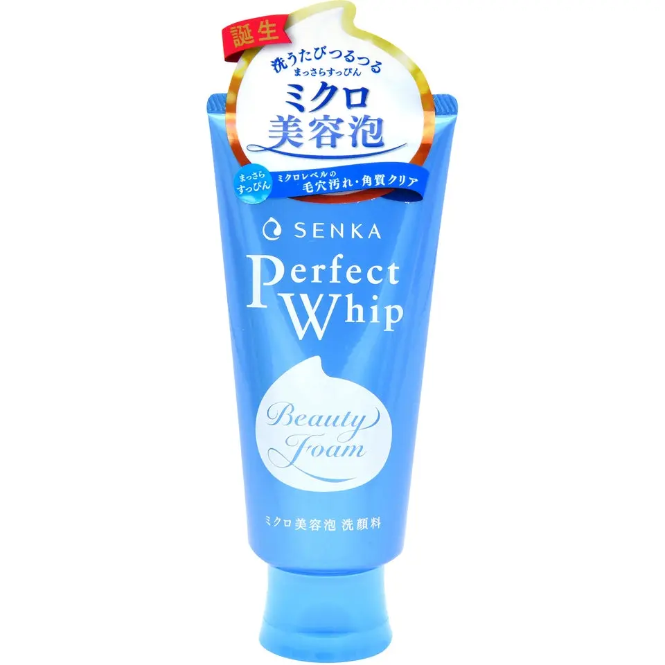 SENKA Perfect Whip Gentle Foaming Facial Cleanser - 4.2oz Japanese Skincare, Floral Fragrance, Hyaluronic Acid, Glycerin, Daily Facial Wash, Moisturizing, Deep Clean, Radiant Skin Boost, Cleansing, Floral Foam, Facial Cleansing, Hydrate