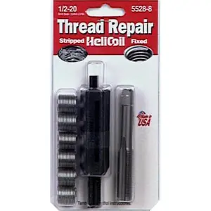 212 MAIN HE5528-8 UNF Thread Repair Tool Kit, Heli Coil Division 0.5-20 UNF Thread Tool for Automotive & Motorcycle Assembly and Disassembly