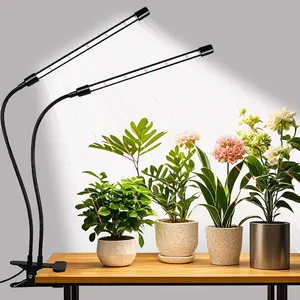 Grow Lights for Indoor , Upgrade 84 LEDs Clip  Lights, Full  LED  Growing Lamps with Flexible Gooseneck, 3/9/12H Timer, 3 Spectral Modes, 10 Dimmable Levels (2  1 Pack)