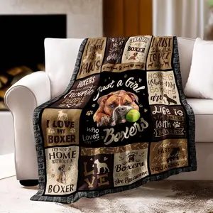 Boxer Dog Throw Blanket, Christmas Boxer Blanket Gifts,Boxer Gifts,Boxer Gifts for Dog Lovers,Boxer Mom Gifts,Boxers Gifts for Women,, Air-conditioned Room Warm Nap Blanket for Home Office Travel, Heartfelt Gift Blanket,