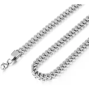 Men 3mm/4mm/5mm/6mm Stainless Steel Men's Chain Square Box Link Chain Necklace 16-30 Inch