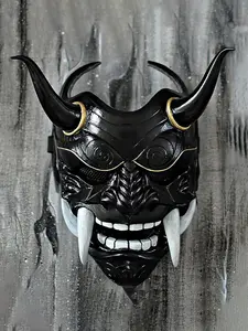 Latex Kappa Mask Cosplay Nohachi Japanese Style Latex Face Creepy Ghost Teeth Mask, Perfect for Anime Costumes, Accessories and Role-Playing, Skeleton Mask