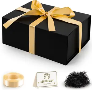 Gift Box, 9.05x6.7x2.7" Gift Boxes with Closure Lids for Proposal Box, Large  Gift Box for Wrapping Gifts, Christmas, Birthday Proposal Gift, Contains Card, Ribbon, Filler