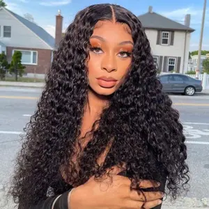 【NEW IN】Sunber 180% Density 13x6 Water wave HD Lace Frontal Wig Pre-Everything Ear To Ear Natural Hairline Glueless Huamn hair Wigs With Drawstring Reay to Wear summerwins