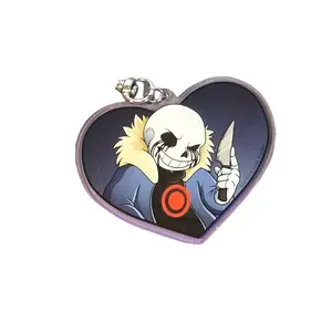 6 ops Undertale AU Character Acrylic Keychain, Anime Horror Styles Bag Charms
