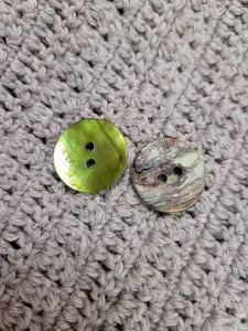 18mm shell green button