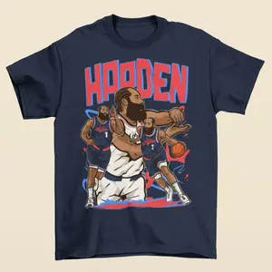 James Harden Cartoon Style Los Angeles Basketball T-Shirt