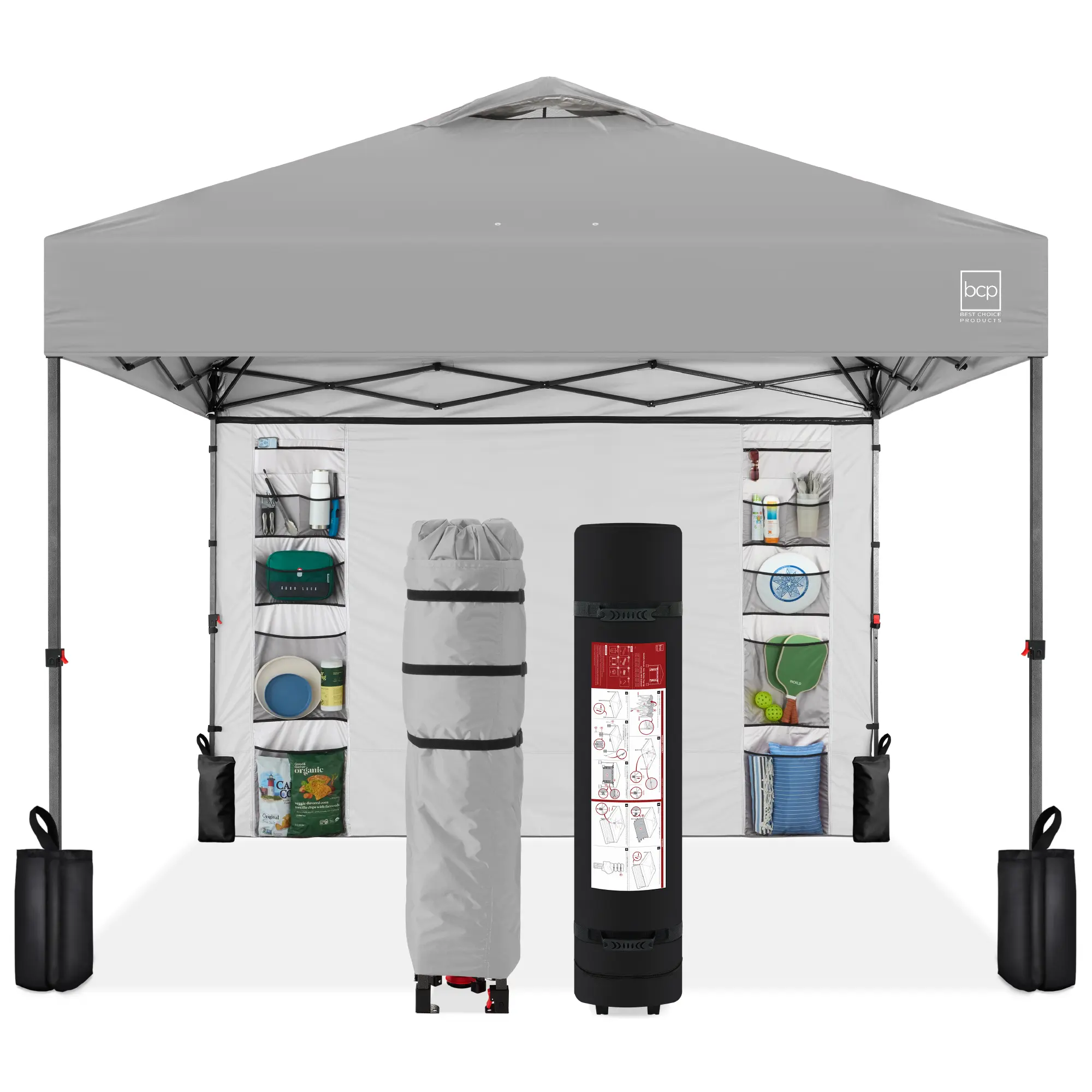 Best Choice Products 10x10ft Easy Setup Pop Up Canopy, Portable Tent w/ Side Wall, 1-Button Push, Case Best Choice Products 10x10ft Easy Setup Pop Up Canopy, Portable Tent w/ Side Wall, 1-Button Push, Case