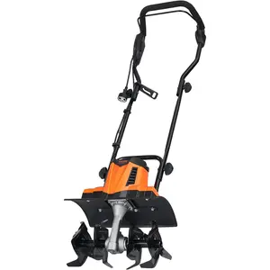 VEVOR 10 Amp Electric Tiller, 14" Tilling Width 3.94" Tilling Depth Corded Electric Tiller/Cultivator, Steel Mn Tines, Rototiller for Garden Lawn Soil Digging