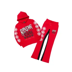 Wizzurd Red/Black Hoodie/Baggy Stacked Track Set