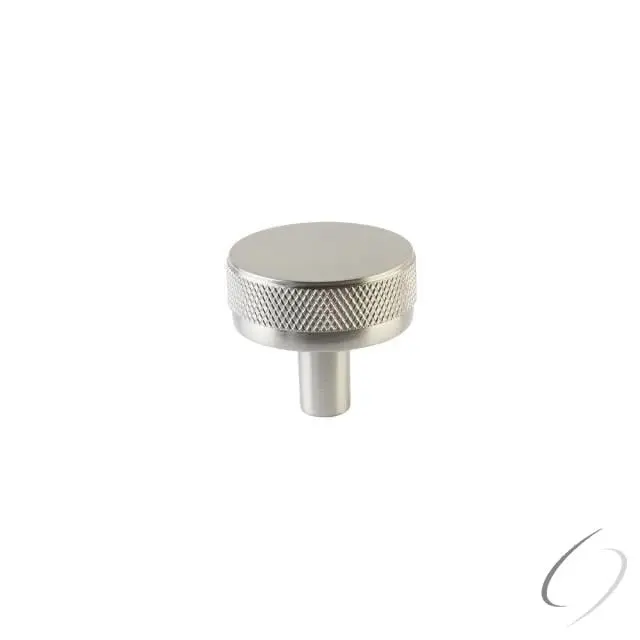 Emtek 86655.CCKUS15.KNKUS15 1.25 in. Brass Conical Stem Knurled Cabinet Knob - Satin Nickel, Permanently Affixed, Integral to Room's Design Theme