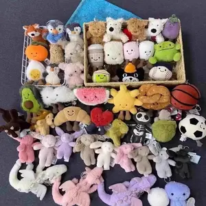 Jellycat Soft Plush Keychain - Cute Rabbit & Animal Bag Charms Kawaii Gift for Girls & Friends Soft Plush Material Perfect for Bags or Keyrings