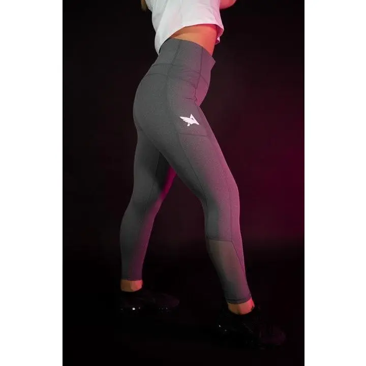 TRAINING MESH POCKET LEGGINGS - GREY