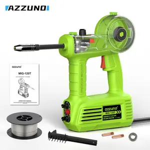 AZZUNO, home maintenance portable MIG-120T, 110V handheld MIG welder, airless gas-protected mini, easy to weld