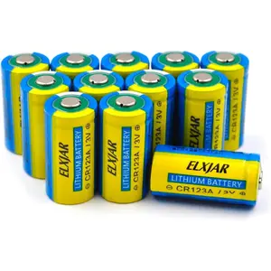 (12-Pack) CR123A , 3V 1600mAh Replacement for 123A 123 C123 CR123 CR17345, Streamlight 85175 , Non-Rechargeable