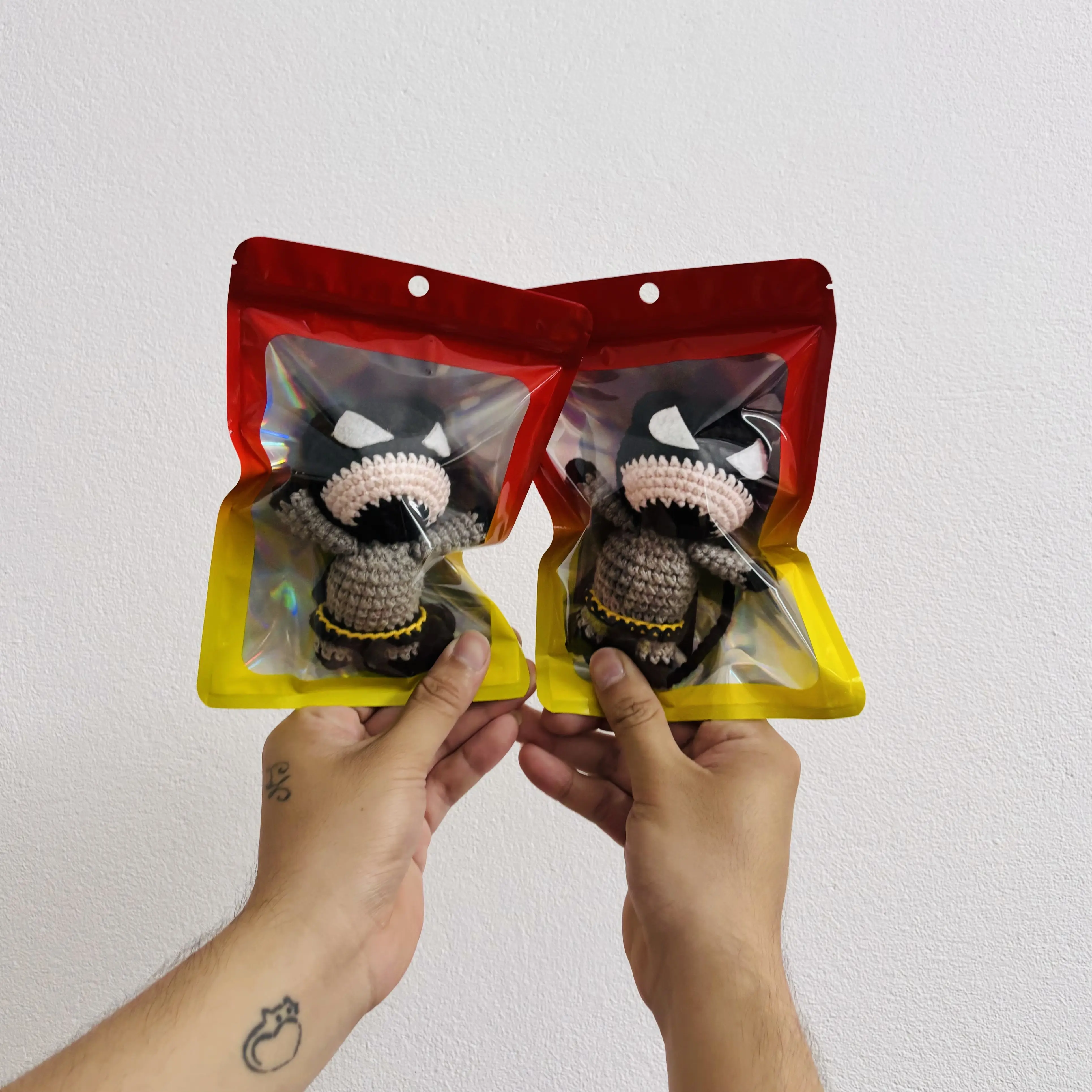 Handmade Amigurumi Bat Crochet Car Hanging - Personalized Mirror Charm, Hero Lovers' Gift, New Car Present for Him or Her