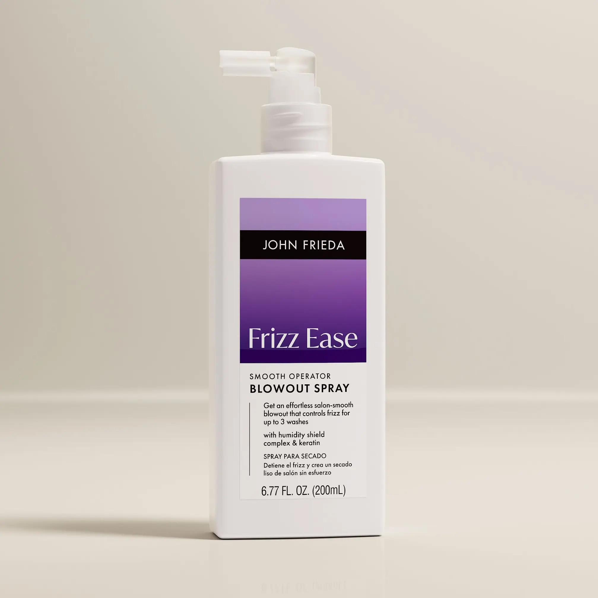 John Frieda Smooth Operator Blowout Spray, Anti-Humidity, Hair Gloss, Heat Protection Spray for Hair, 6.77 Fl Oz