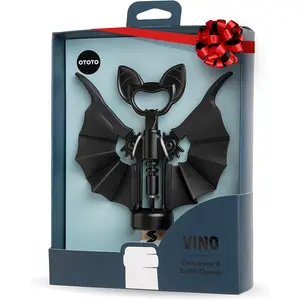 OTOTO 2-In-1 Wine & Beer Opener, Goth Halloween Gifts, Gothic Wine Accessories & Gifts for Wine Lovers, Spooky Corkscrew Bottle Opener, Wine Accessories, Wine Gifts, Cool Kitchen Gadgets (Vino) OTOTO