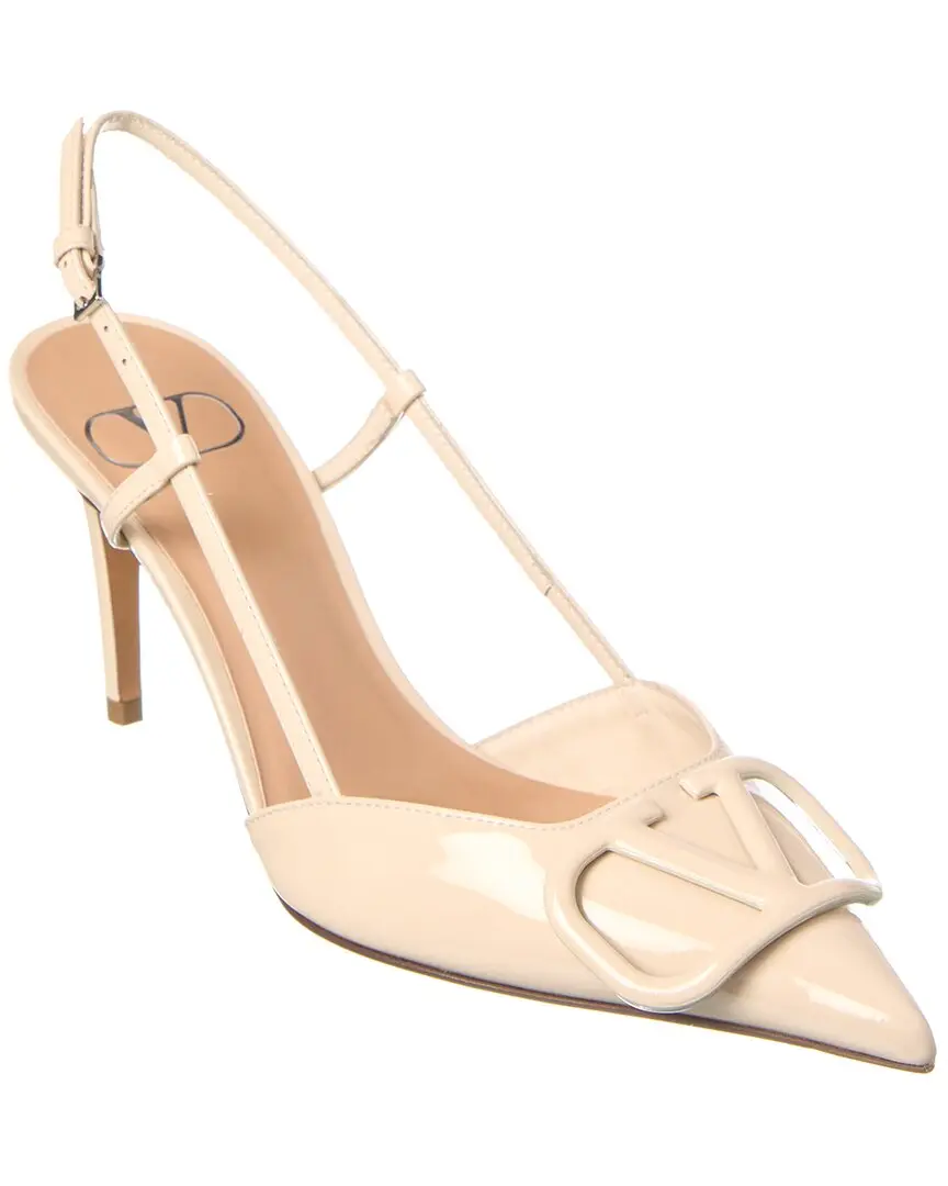 Valentino VLogo Signature 90 Patent Slingback Pump