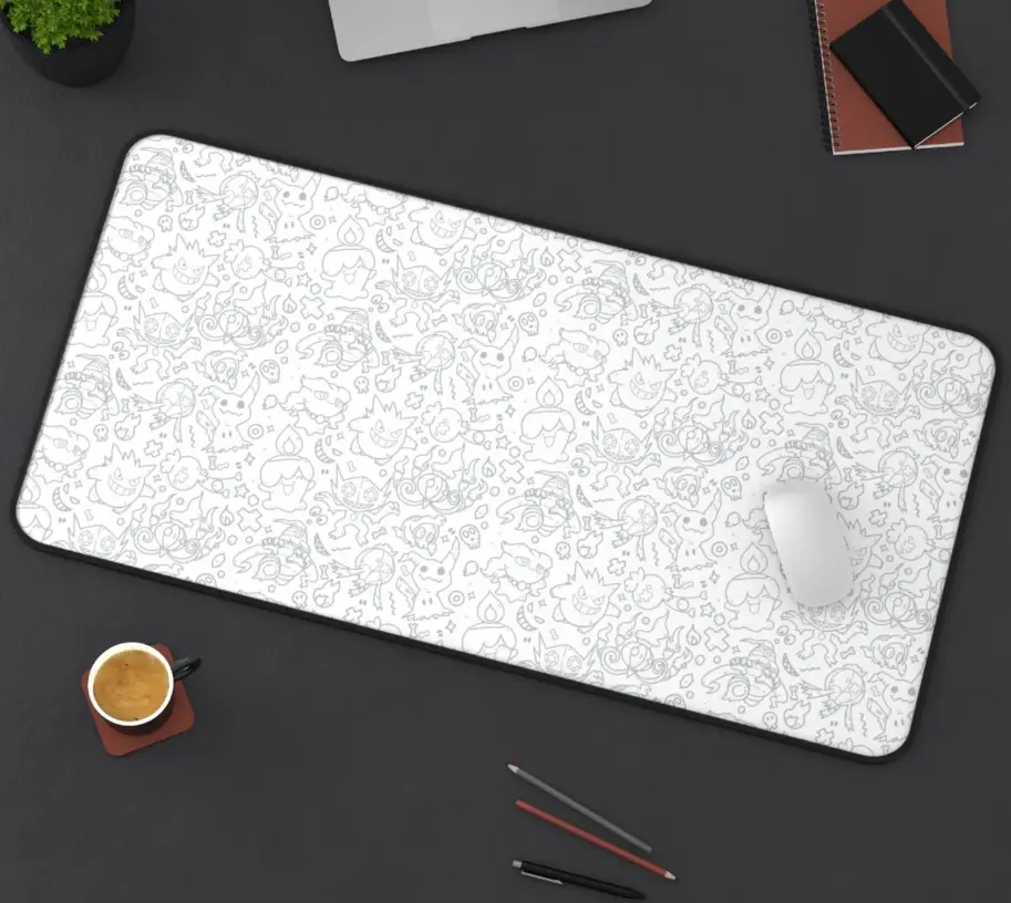 Gengar Ghost Pattern Desk Mat! Perfect for a Gift, Present, Holiday, Birthday! Japanese Anime