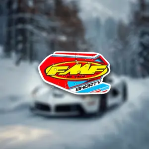 1PC Off-Road Racing-Style FMF Logo Sticker, Motorcycle Stickers For Motorcycle Bodies, Off-Road Backpacks, Racing Gear Decoration Decals Sticker