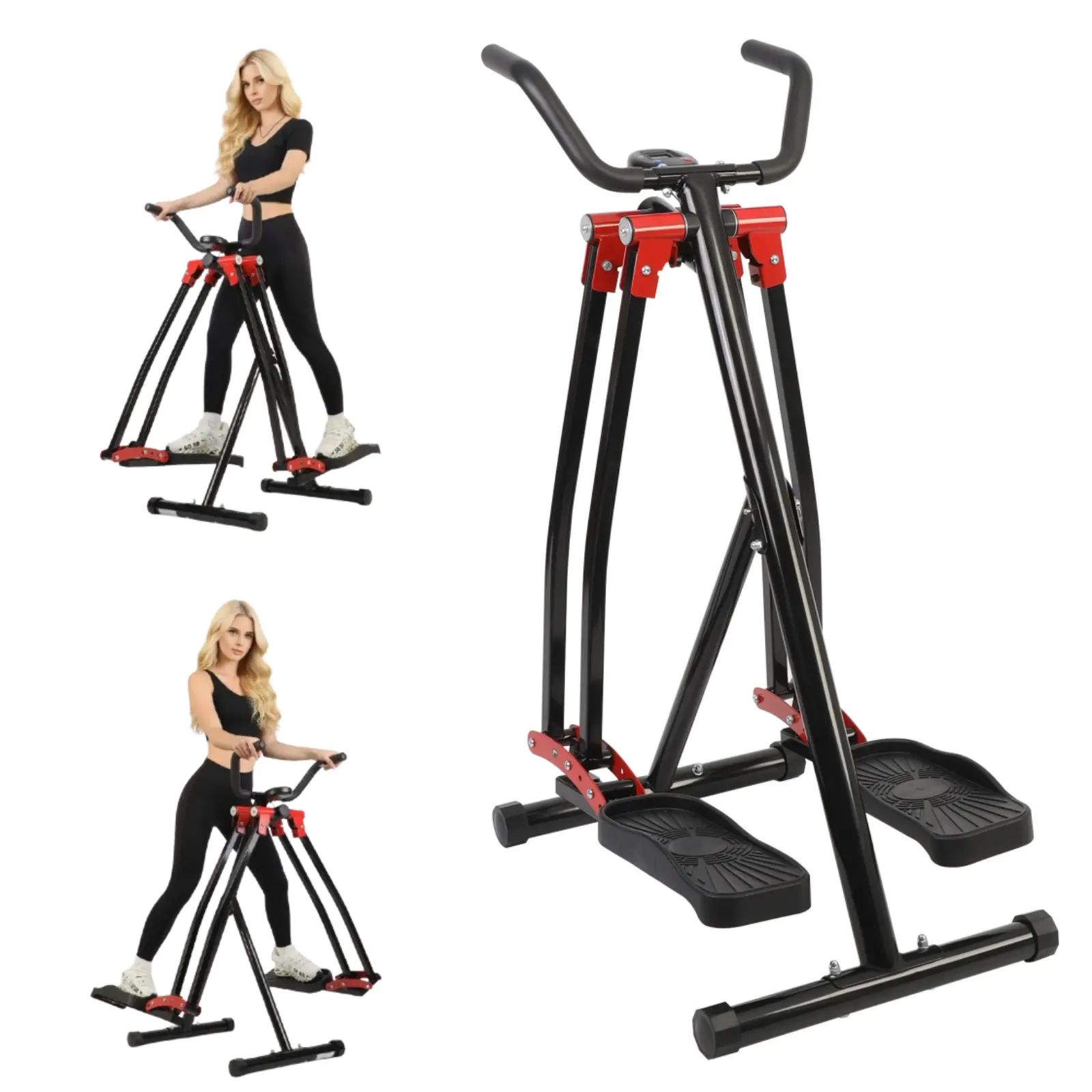 Home Gym Elliptical Machines - 350 lbs Capacity Exercise Equipment with Side Sway Action, 360-Degree Motion for Full Body Workouts, Ideal for Seniors