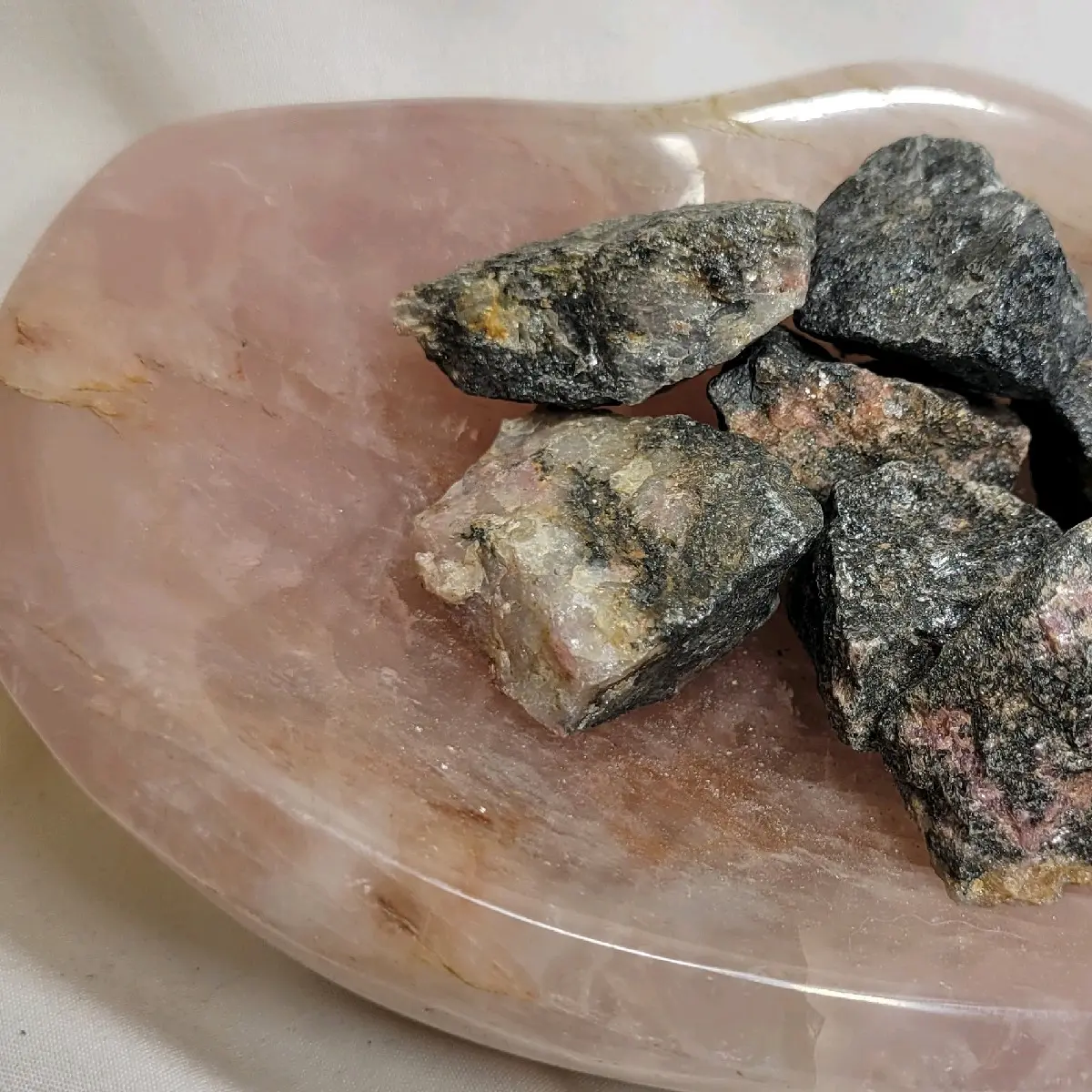 1/2 Pound Rough Rhodonite Crystal Chunks Lapidary
