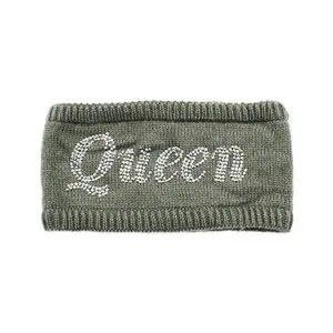 Boutique Winter Headband 185 01 Ellas Knit Rhinestone Queen Gray Headband - Western Boho Chic