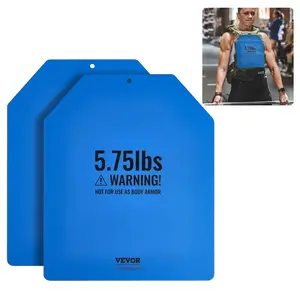 VEVOR Weight Vest Plates,  5.75 LB Pairs, Premium Steel Weighted plates, Contoured Ergonomic Fit – WODs, Additional Weight for Weight Vests, for Strength Training, Running, Fitness, Heavy Workouts