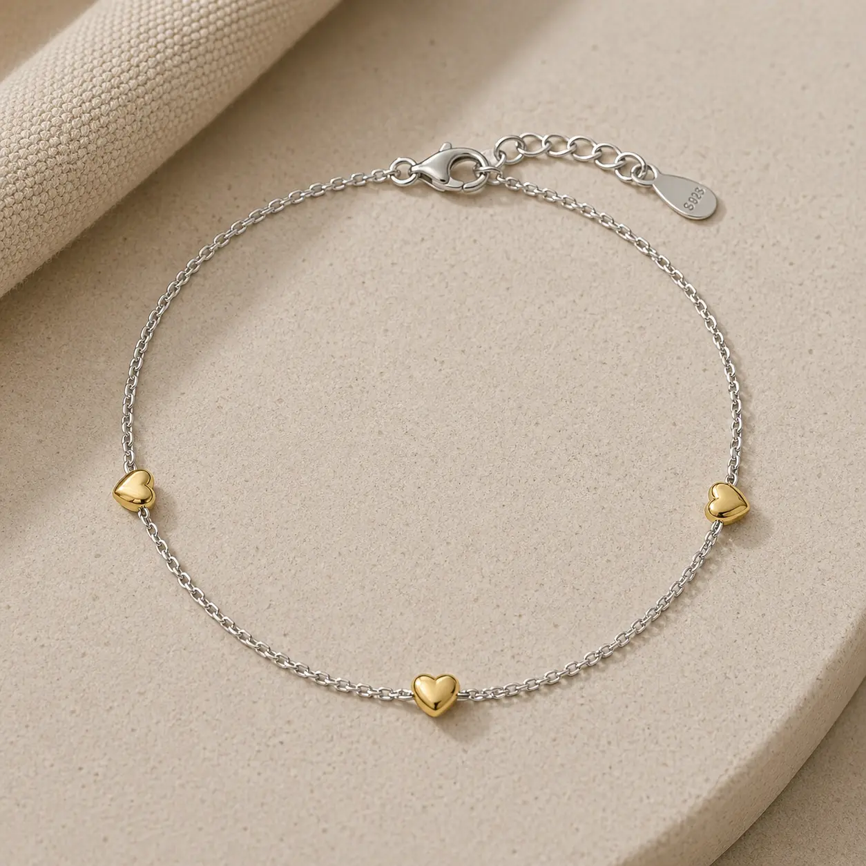 Mini Heart Station Bracelet
