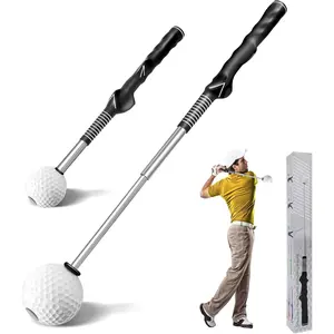 Golf Grip Trainer & Swing  Aid - Retractable Golf Swing Trainer,  Golf Simulator, Practice Equipment, Swing Analyzer, Indoor Putting Green, Golf Gifts for Men