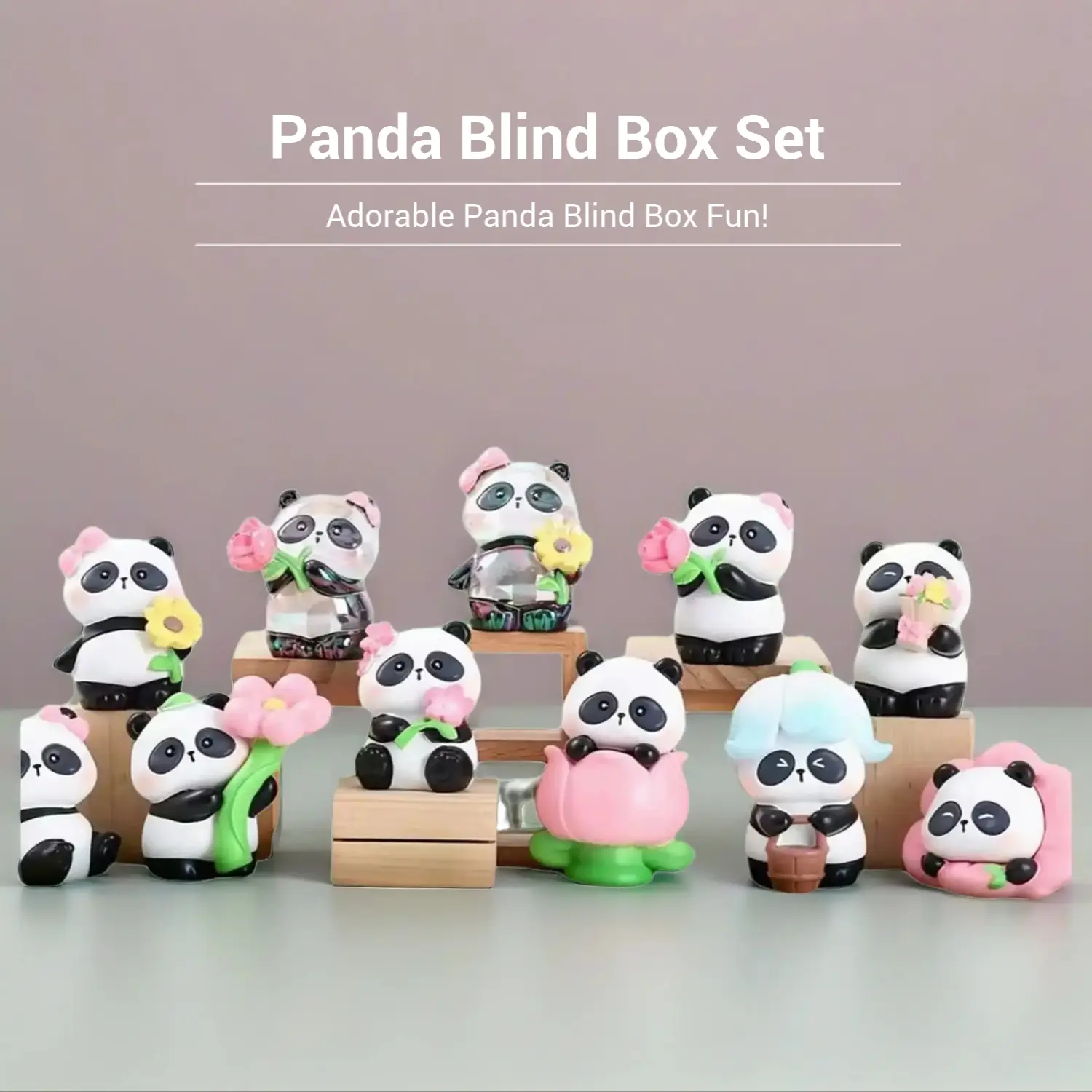 Floral Panda Bao Bao Blind Box, Collectible Toy Gift, No Battery Required, Model Xinghao, Perfect for Enthusiasts & Collectors