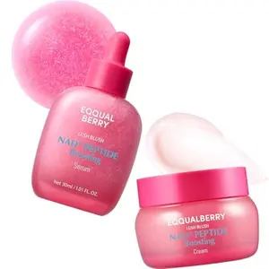 EQQUALBERRY NAD+ Peptide Boosting Smoothie Serum+ Cream Set -Anti-Aging Korean Skin Care | Firming Serum with 5 Ceramides& Vegan Collagen for Wrinkles & Radiant Glow