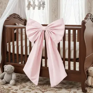 Girls' Room Decor Bow Tie, Satin Ribbon Butterfly Decoration, Birthday Party Accessory, Dreamy Ballet Wall Hanging Ornament, Interior Wall Decor