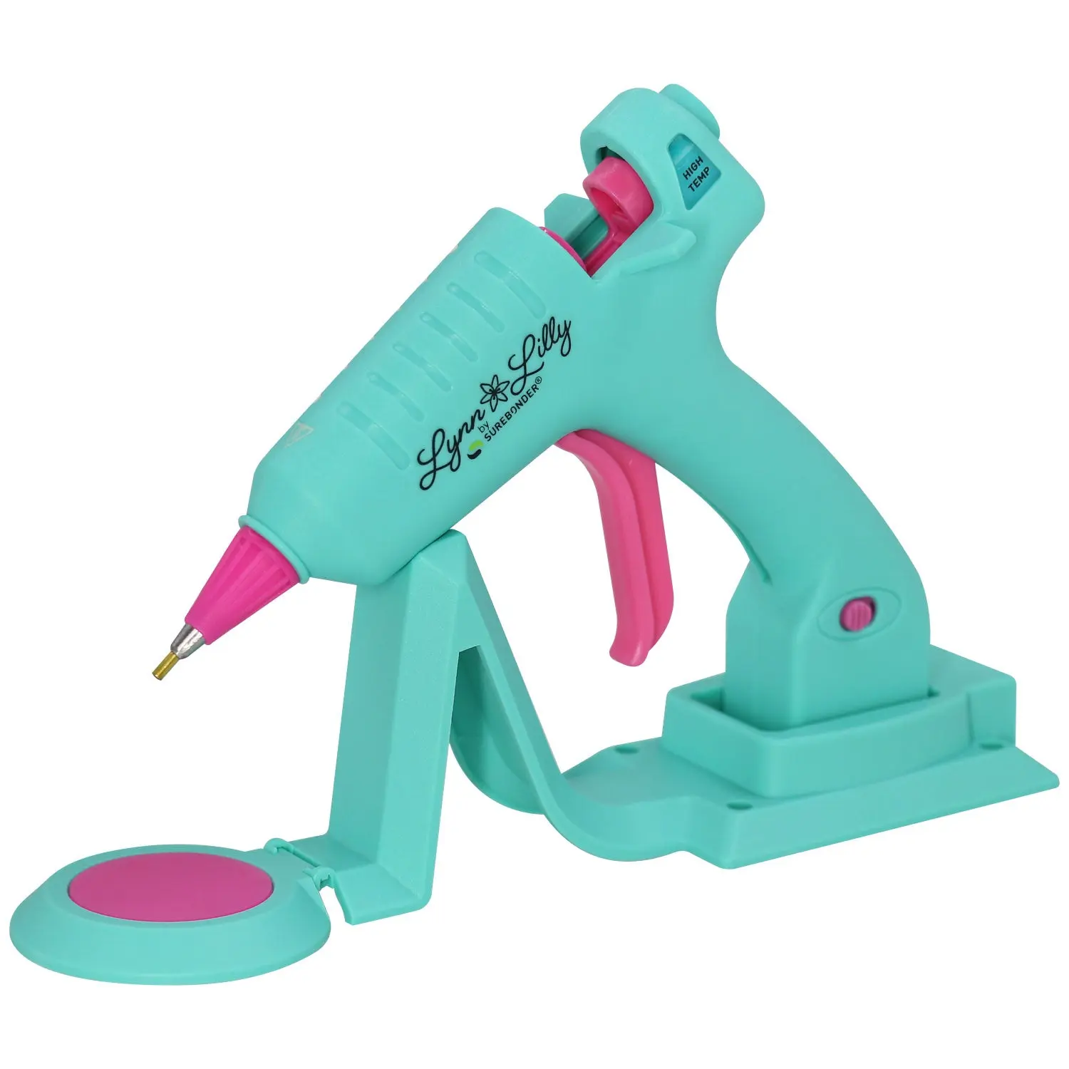 Surebonder x Lynn Lilly Edition Cordless/Corded 20 Watt High-Temp Mini-Size Detail Tip Hot Glue Gun for Crafts, DIY, Repairs, Fine Tip Nozzle - Blue