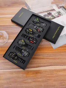 Men's Business Fashion Round Dial Analog Quartz Watch, with Box, Fashion Watch Set for Party, Daily Decor, Trendy All-match & Exquisite Watch Set for Birthday Gift, Fashionable Stylish Watch