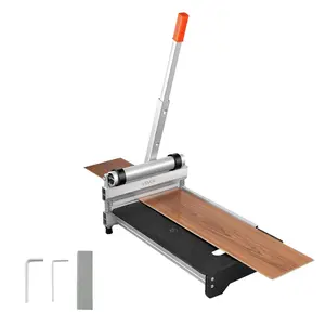 fathersdaygift VEVOR 13 inch Vinyl Floor Cutter, 12mm Thick Laminate Flooring Cutter with 15/30/45 Adjustable Angle Settings, Flexible Wheels, Telescoping Handle, Certain Engineered Wood, LVT, VCT, SPC, LVP, WPC