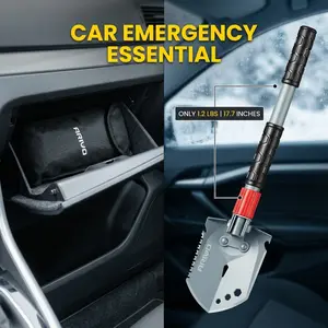 ARIVO Portable Folding Survival Shovel w /Pick Heavy Duty Military Style Entrenching Tool for Offroad, Camping, Digging Dirt, Sand, Mud & Snow