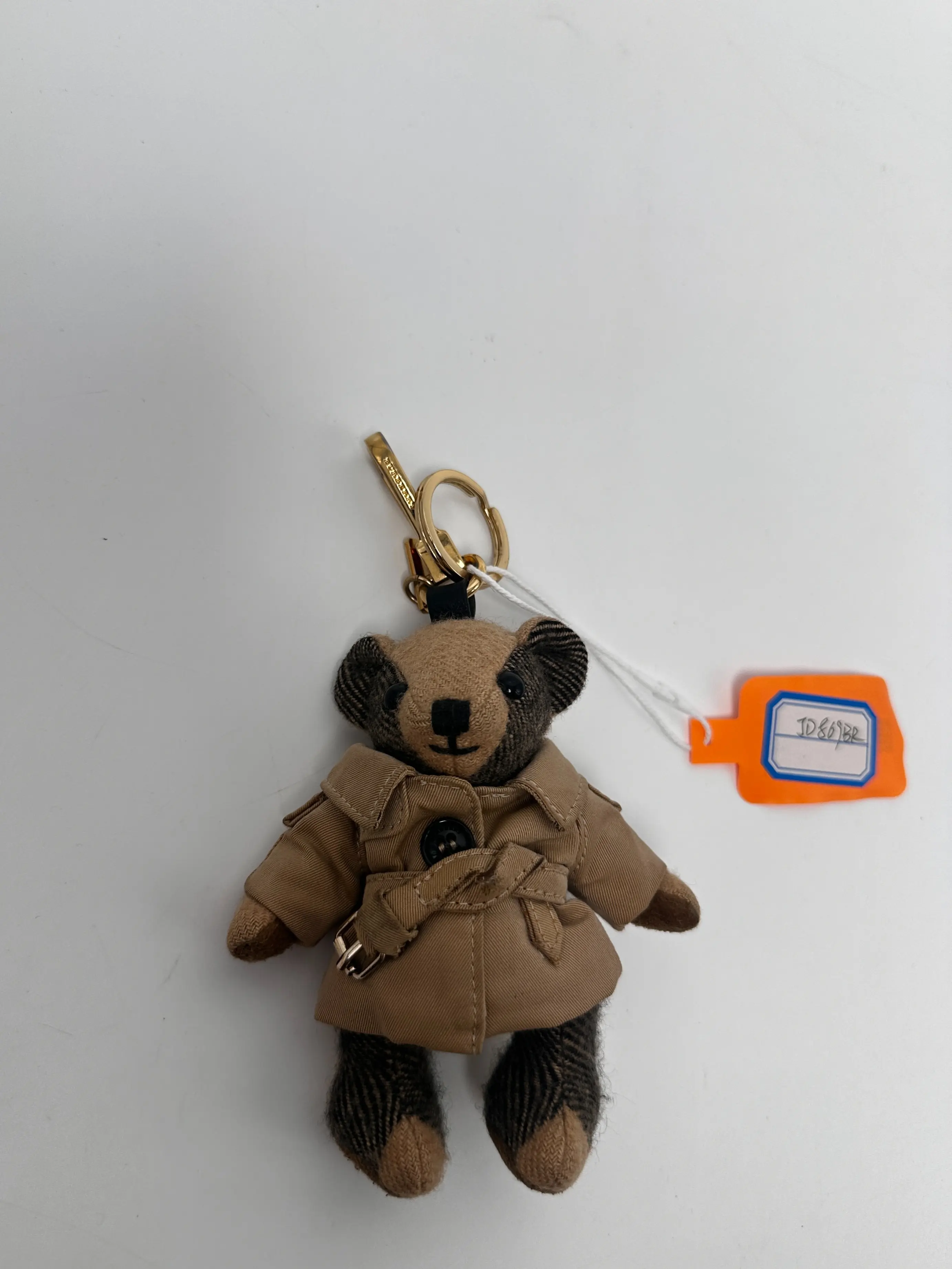 Pre-owned Burberry Thomas Bear Trench Coat Bag Charm Keychain JD869BR