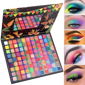 99-Color “Brazilian Carnival” Eyeshadow Palette - Professional Makeup Kit with Vibrant & Intensely Pigmented Shimmer/Matte Finishes for Stage, Editorial and Bold Eye Art